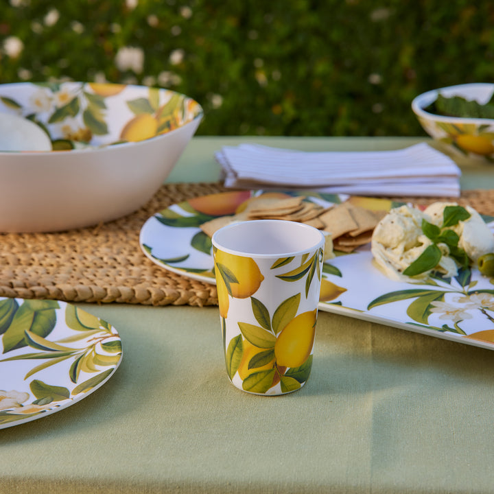 Citrus Grove Lemon Melamine Tumbler - Madras Link