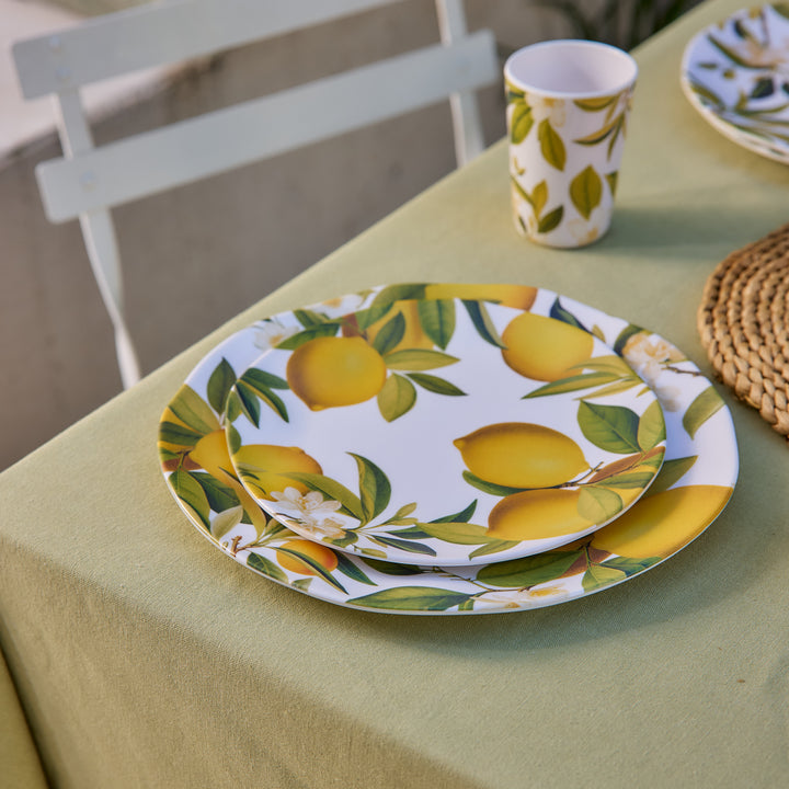 Citrus Grove Lemon Melamine Small Plate - Madras Link