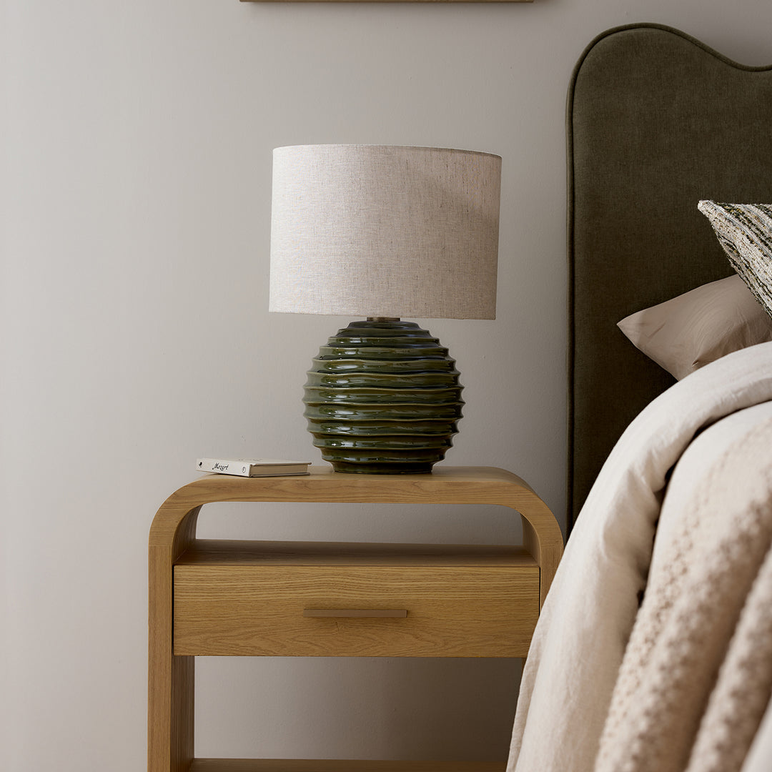 Willow Green Glazed Lamp