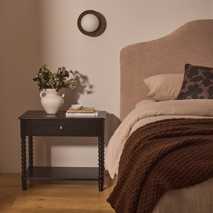 Daylesford Black Bobble Bedside Table
