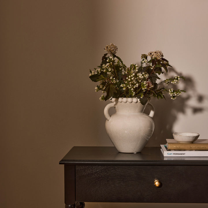 Mona Bobble Reactive Ivory Vase