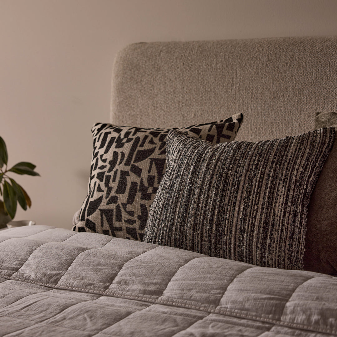Metro Black Jacquard Cushion