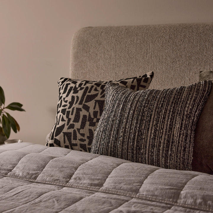 Metro Black Jacquard Cushion