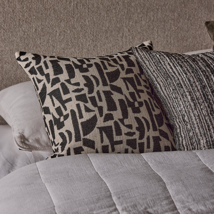 Metro Black Jacquard Cushion