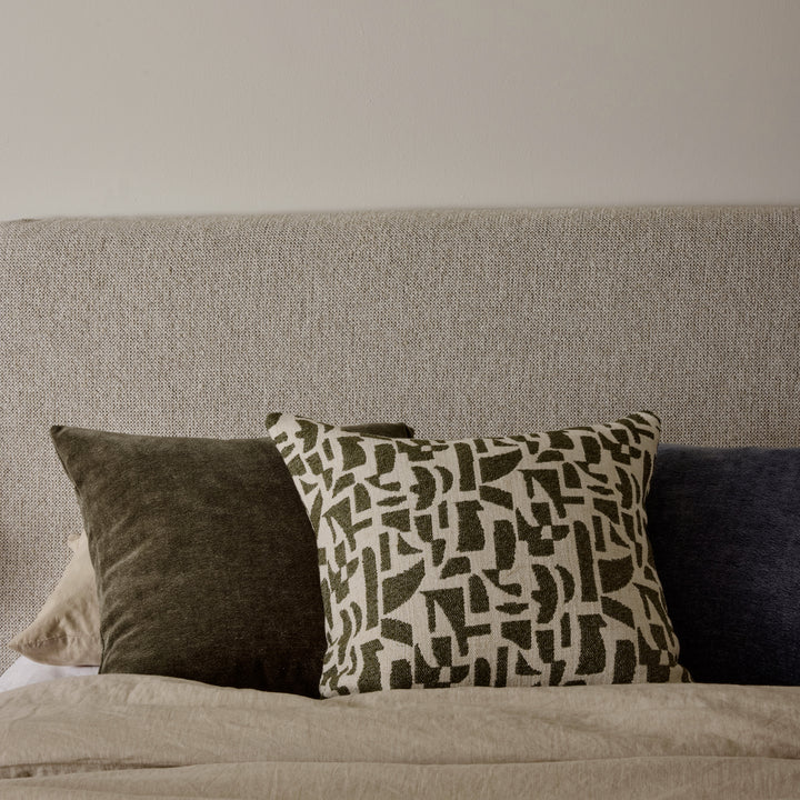 Metro Olive Jacquard Cushion