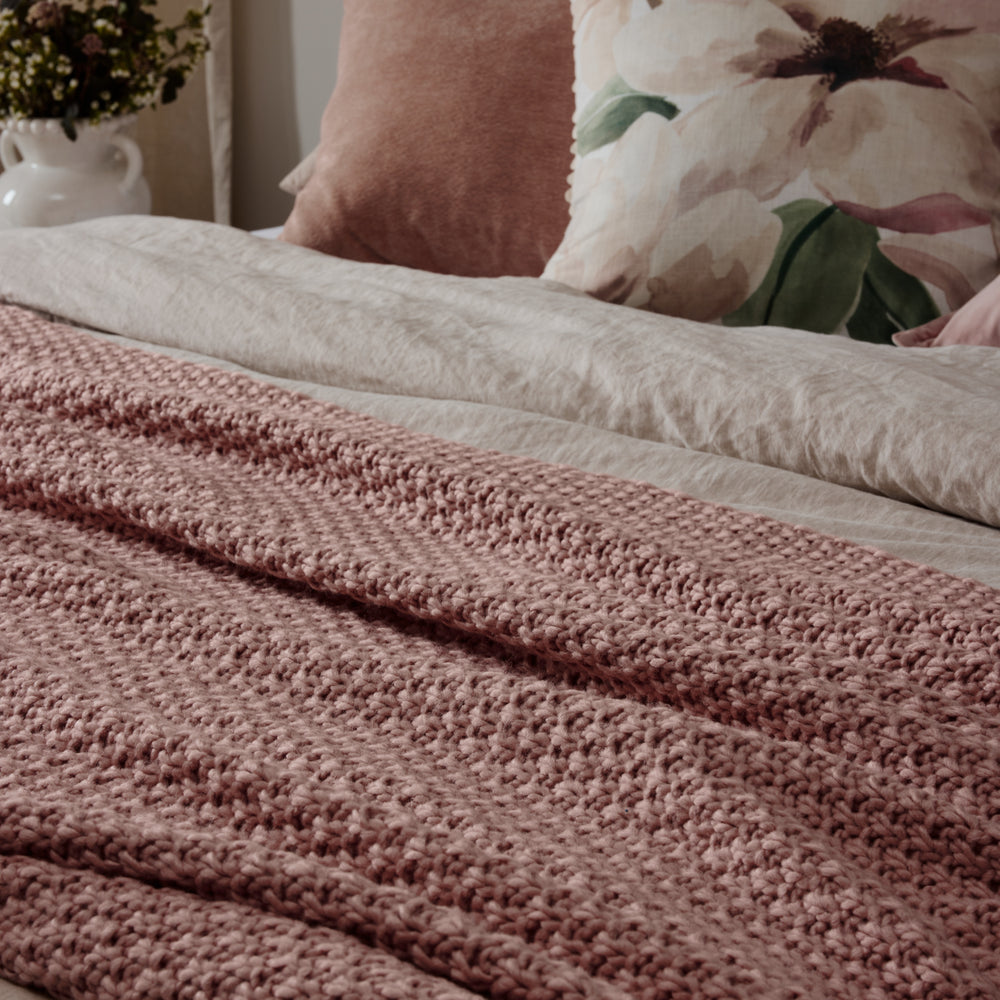 Jarah Blush Throw - Madras Link