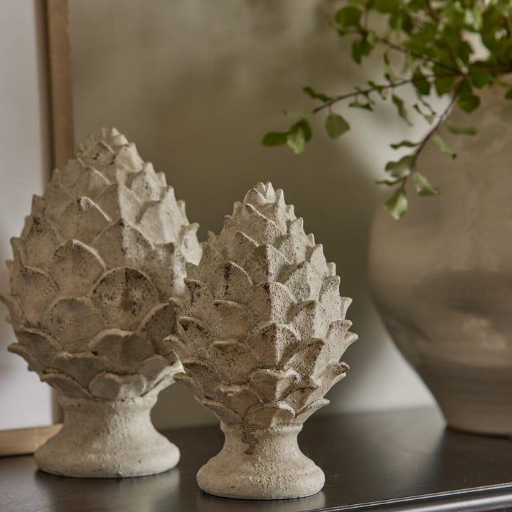 Artichoke Antique White Ornament Small