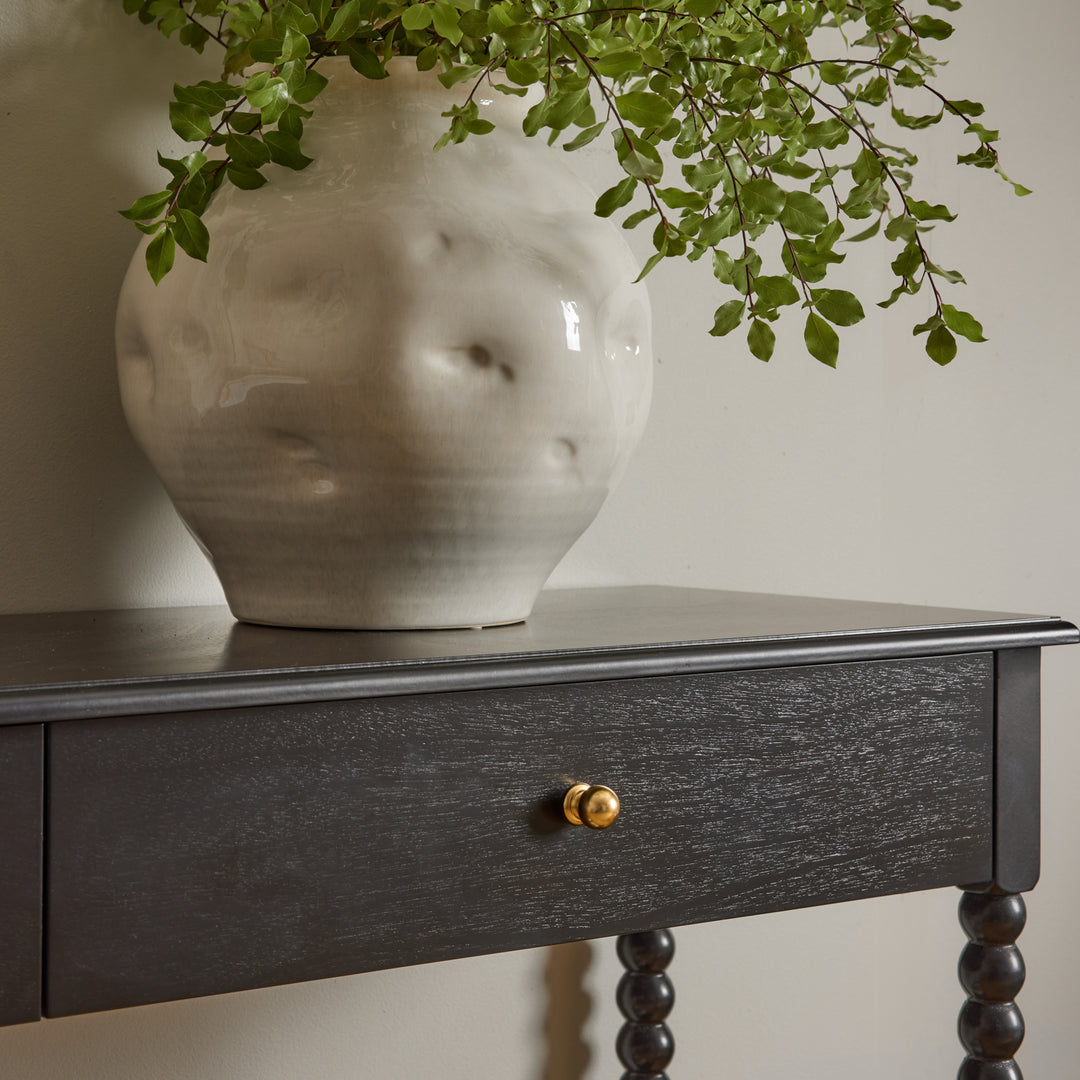 Dimple White Glazed Vase