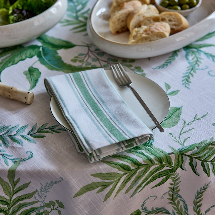 Fern Green/Blue Stripe Napkin Set of 4 - Madras Link