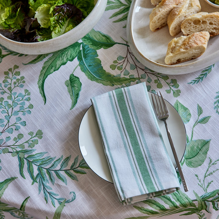 Fern Green/Blue Stripe Napkin Set of 4 - Madras Link