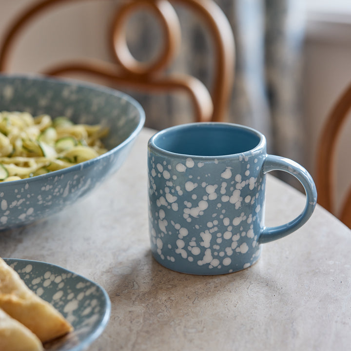Speckle Light Blue/White Mug