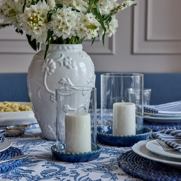 Neve Dark Blue Ceramic Votive Small