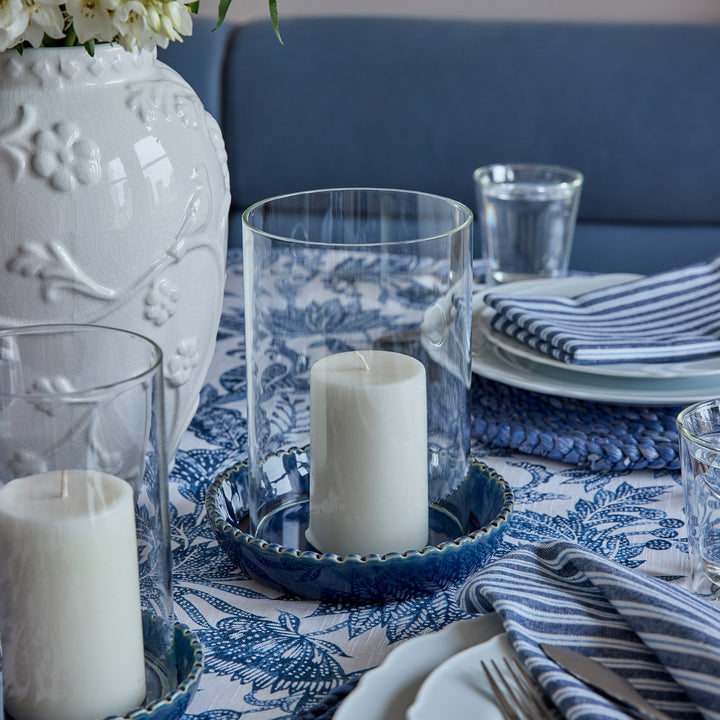 Neve Dark Blue Ceramic Votive Large