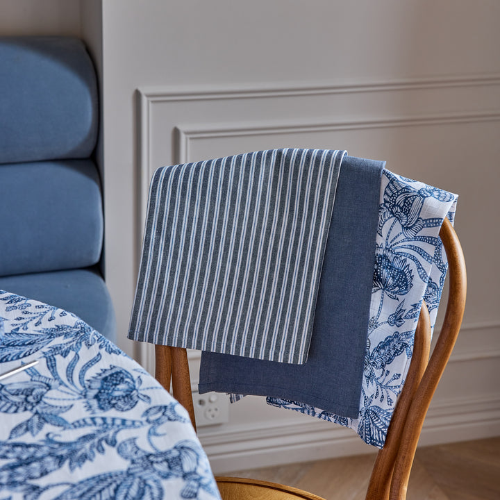 Samara Dark Blue Teatowel Pack of 3