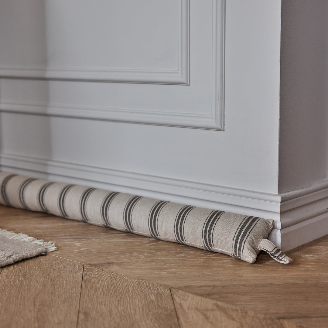 Collins Charcoal Stripe Draught Stopper - Madras Link