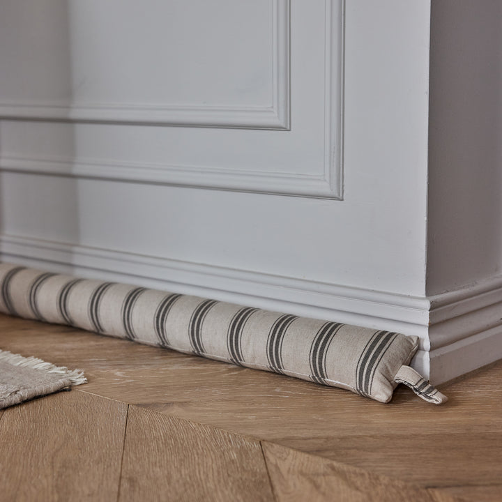 Collins Charcoal Stripe Draught Stopper - Madras Link