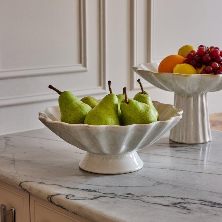Carey Reactive Ivory Footed Bowl - Madras Link