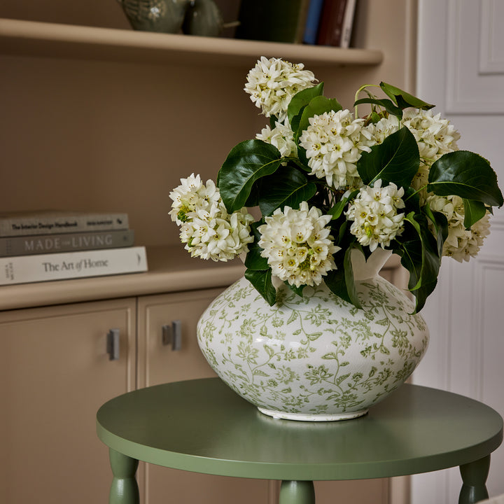 Arles Green Stamped Vase Large