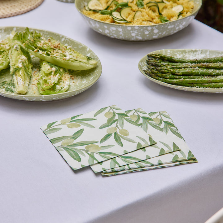 Sicilian Olive Paper Napkin Set
