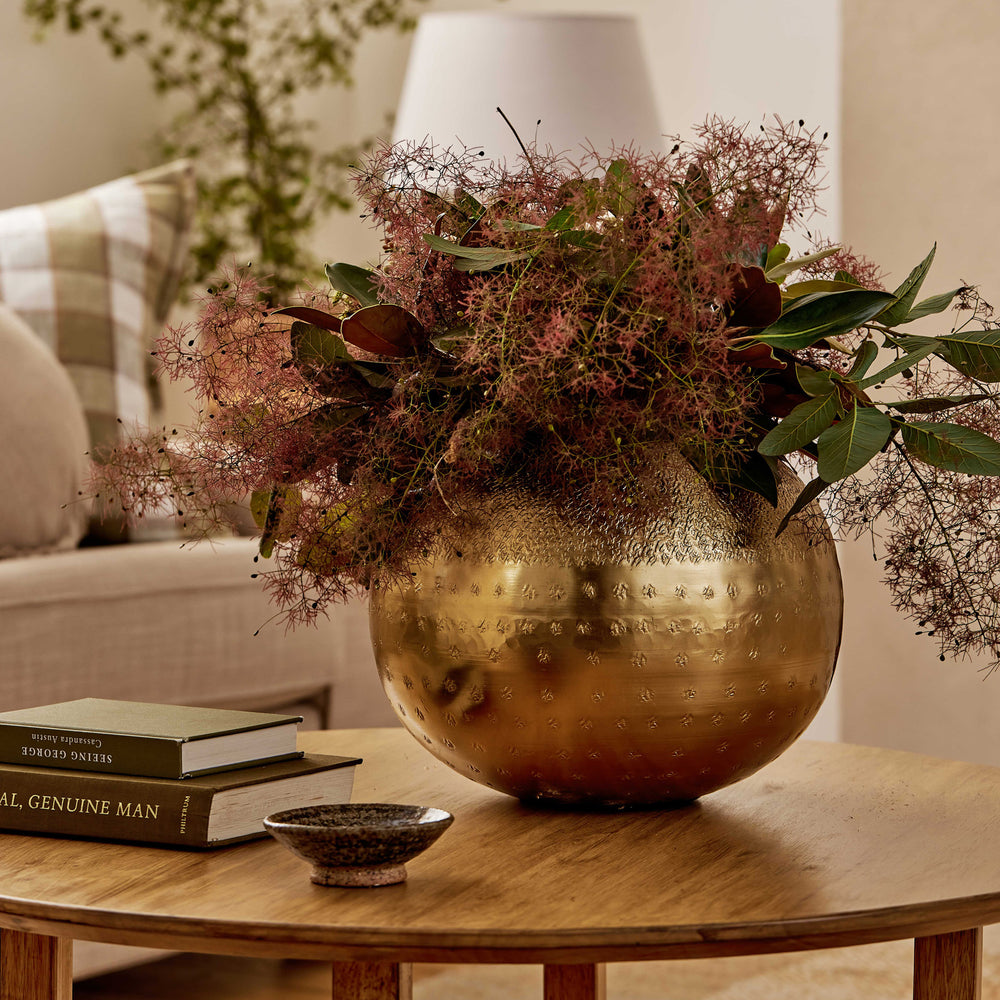 Alma Gold Textured Vase - Madras Link