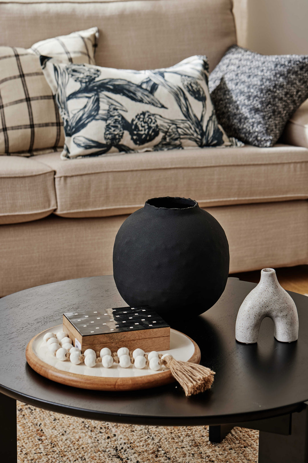 Fowler Black/White Cushion Madras Link - Main Image