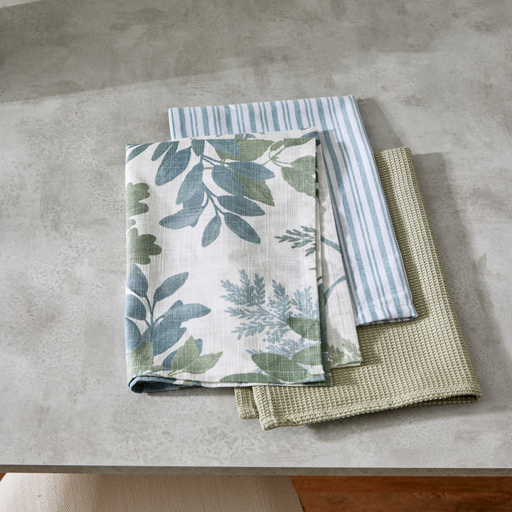 Naree Seafoam Teatowel Pack - Madras Link