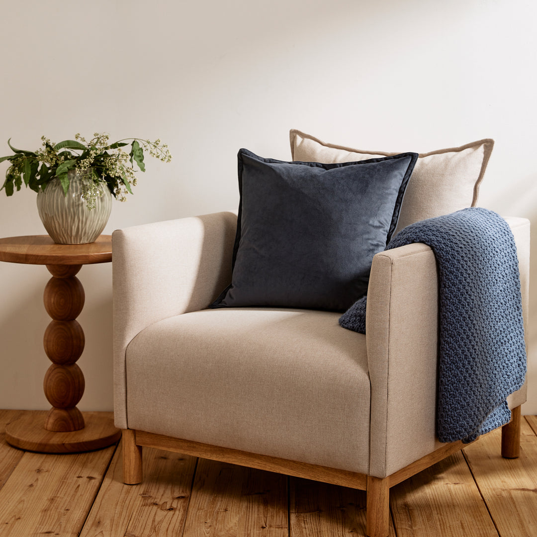 Mira Velvet Midnight Cushion - Madras Link