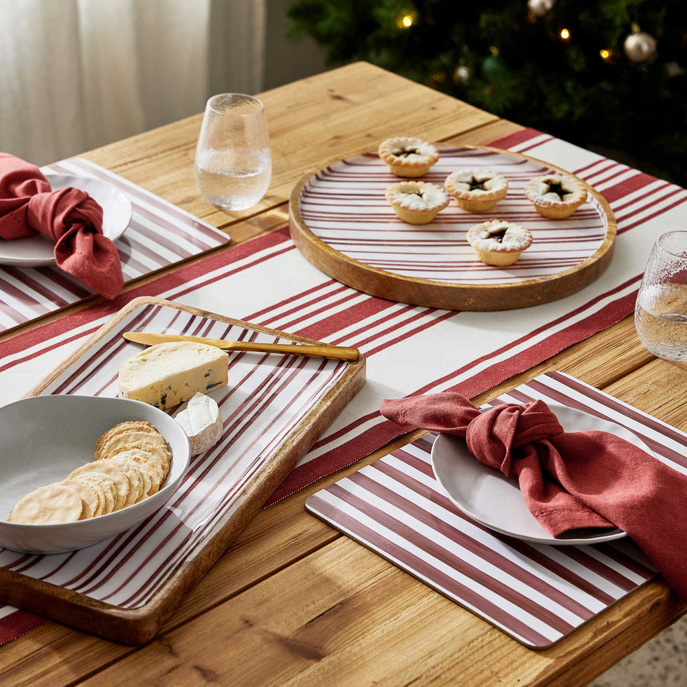Taylor Stripe  Rib Table Runner - Madras Link