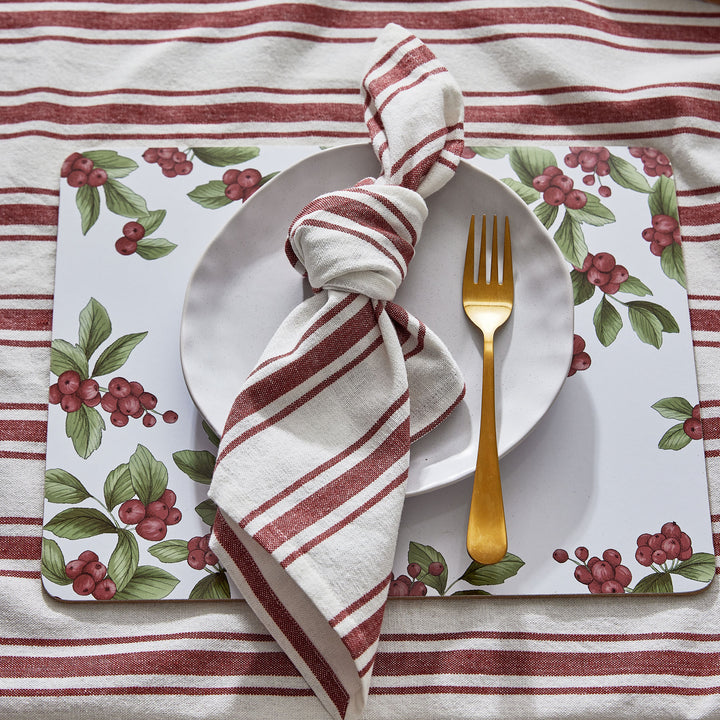 Noelle Red Rectangle Placemat - Set of 4