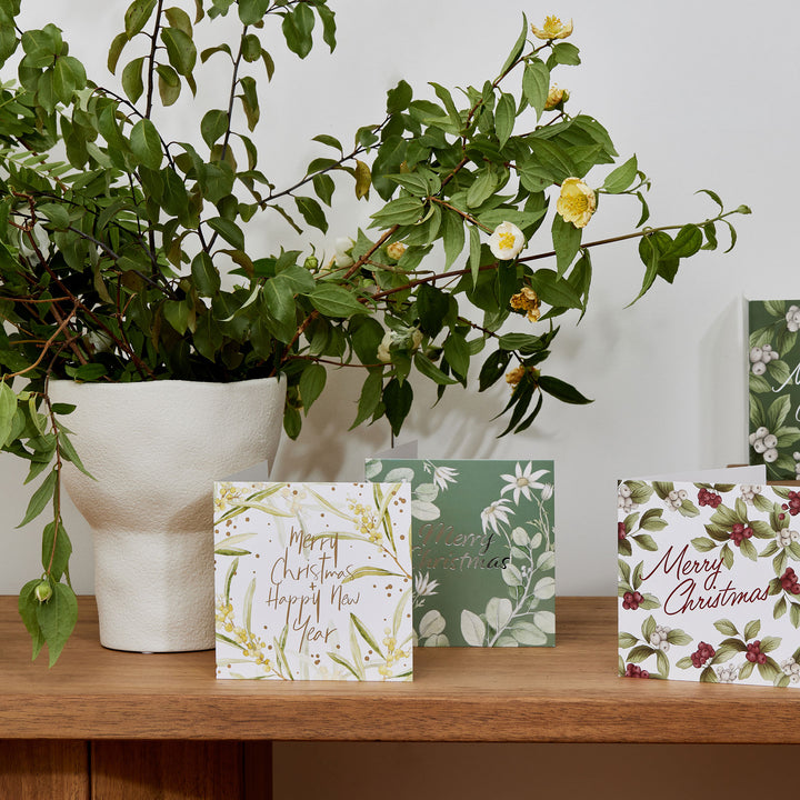 Flannel Flower Christmas Card & Envelope - Set of 8 - Madras Link