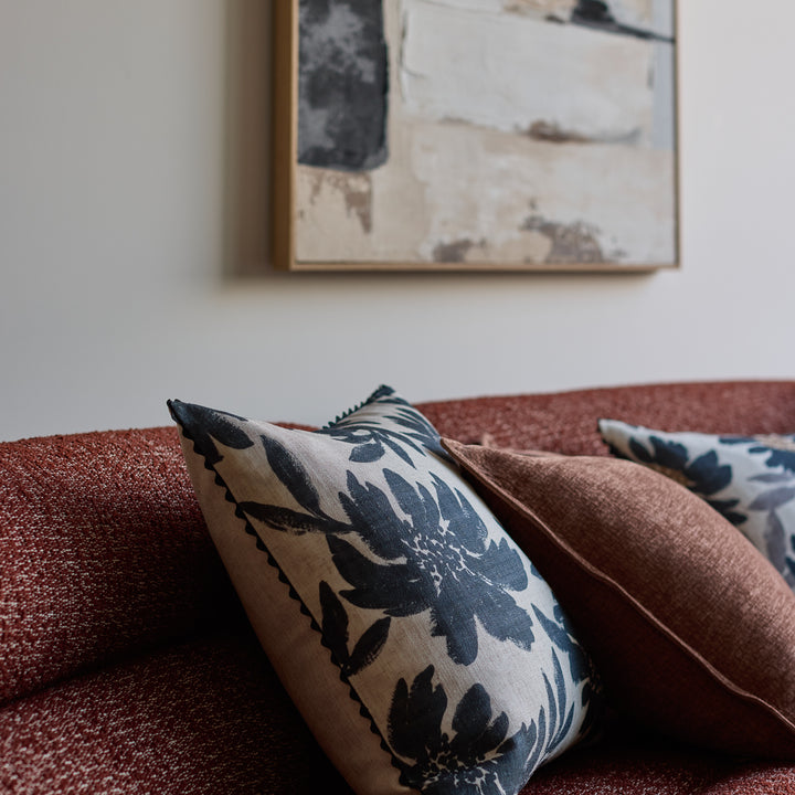 Eve Floral Black Cushion - Madras Link