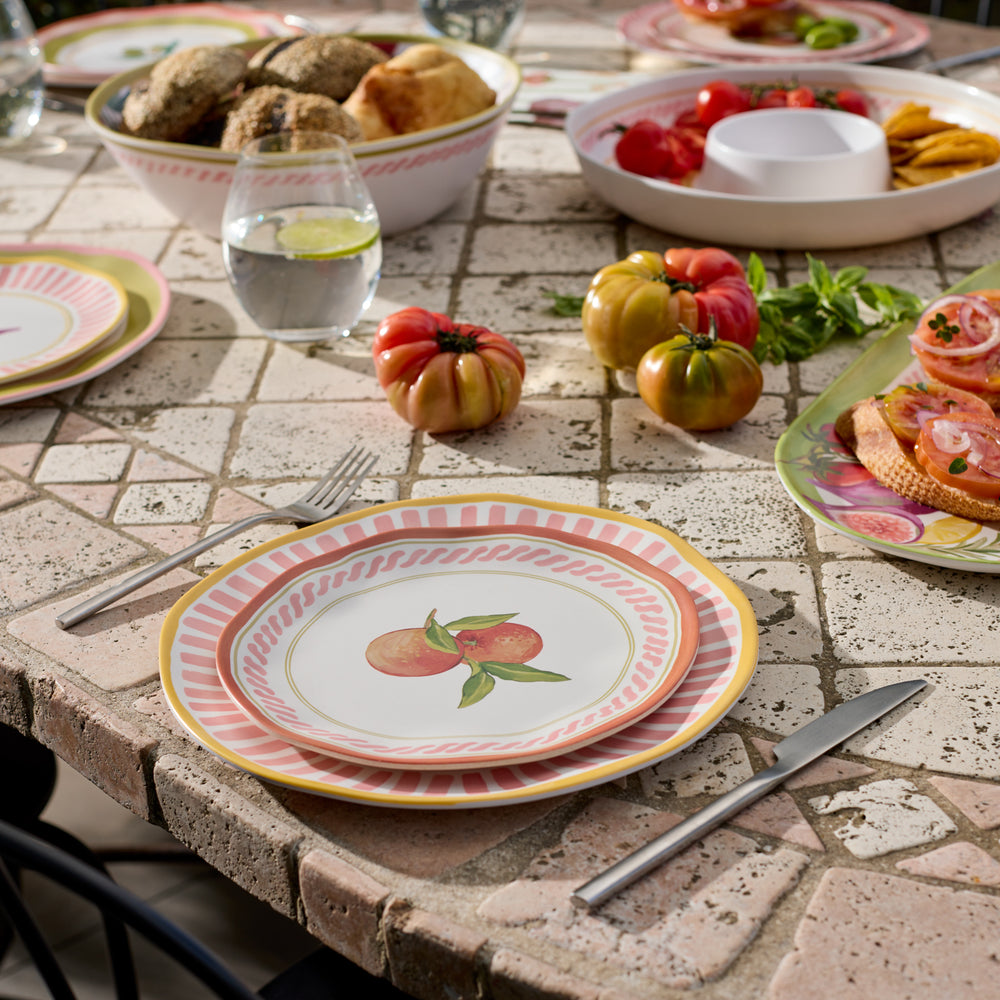 Fiesta Orange Melamine Small Plate - Madras Link