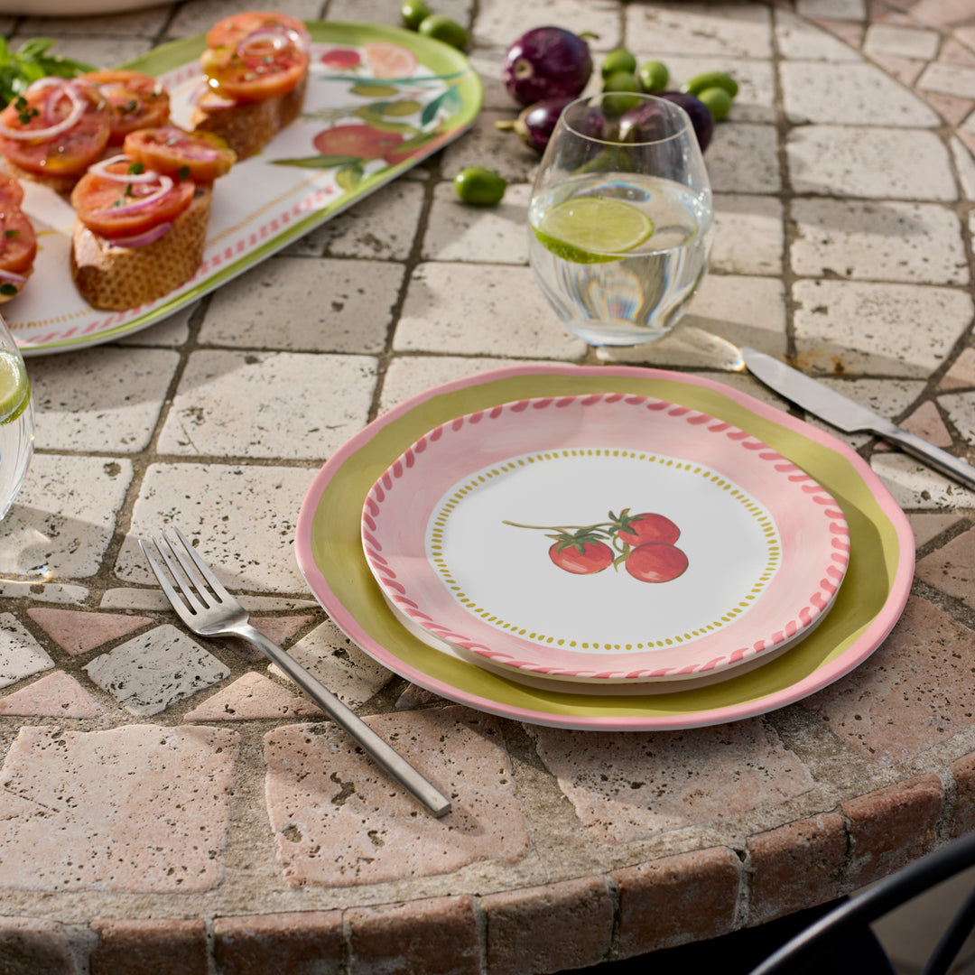 Fiesta Tomato Melamine Small Plate - Madras Link