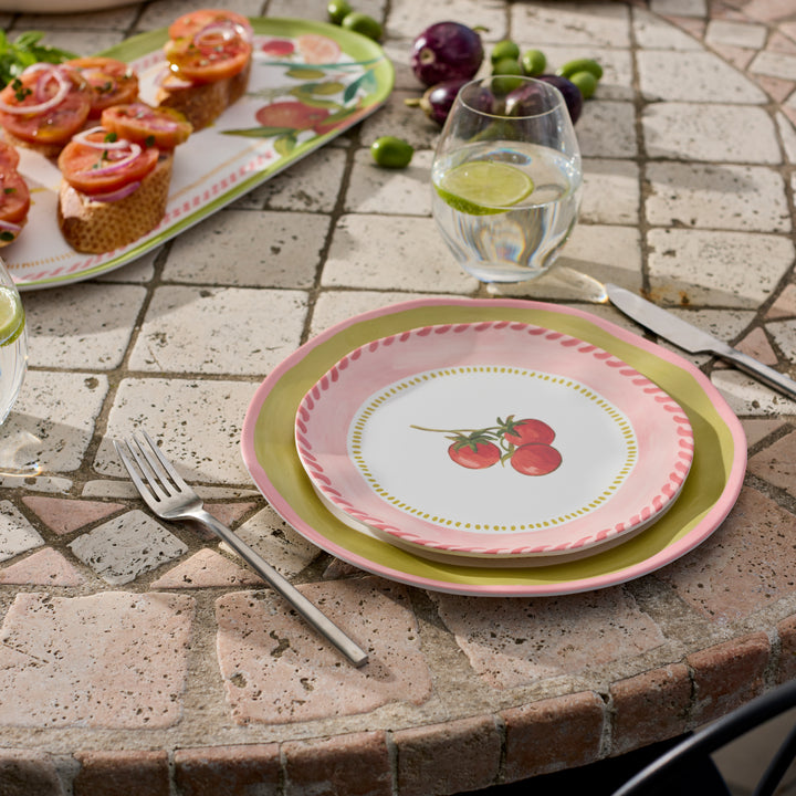Fiesta Tomato Melamine Small Plate - Madras Link