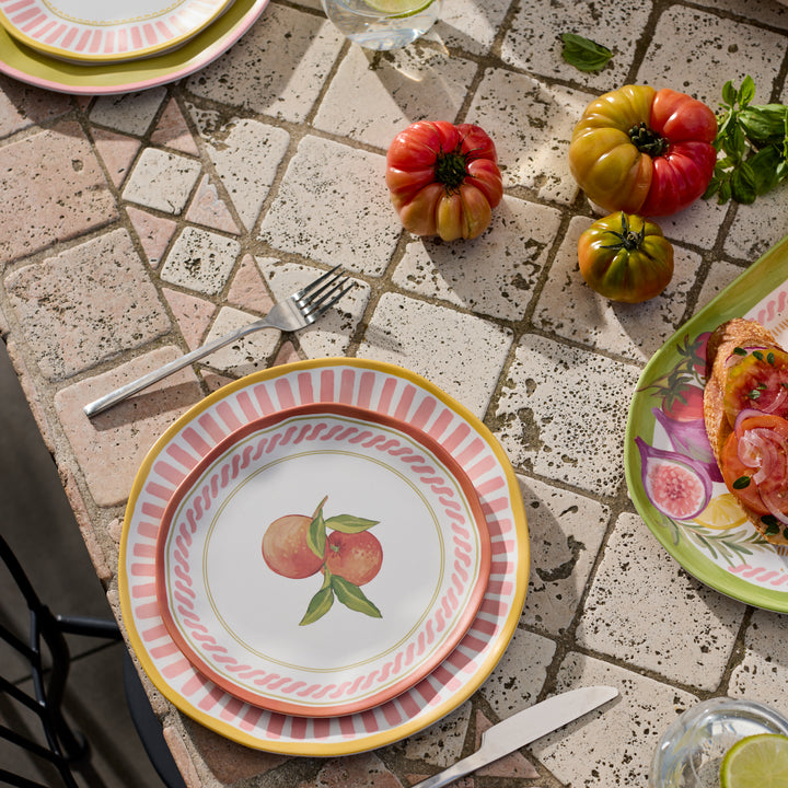 Fiesta Orange Melamine Small Plate - Madras Link