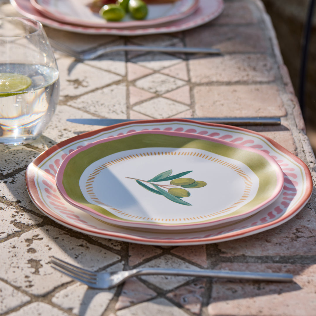 Fiesta Olive Melamine Small Plate - Madras Link