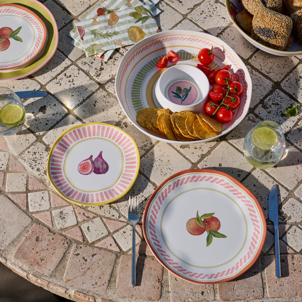 Fiesta Fig Melamine Large Plate - Madras Link