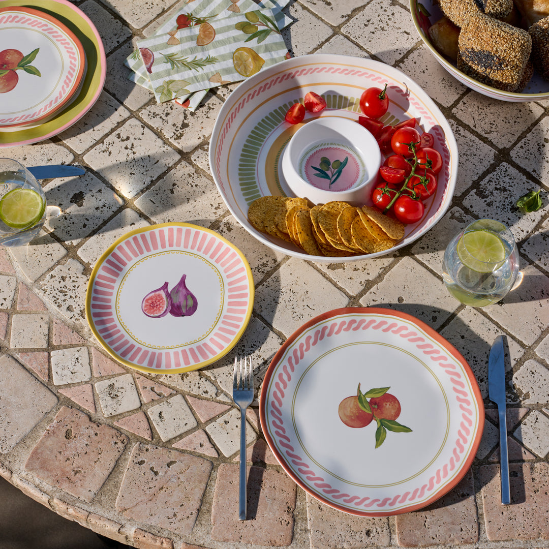 Fiesta Fig Melamine Large Plate - Madras Link