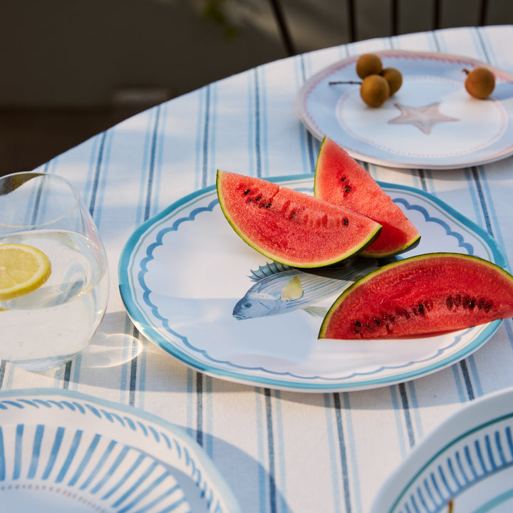 La Mer Fish Melamine Large Plate - Madras Link