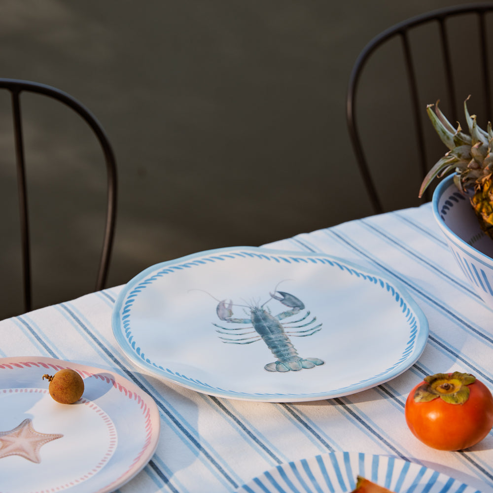 La Mer Lobster Melamine Large Plate - Madras Link