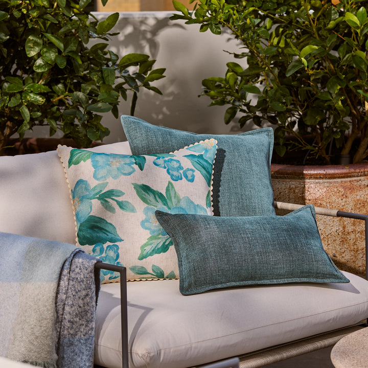 Blake Pacific Blue Lumbar Cushion - Madras Link