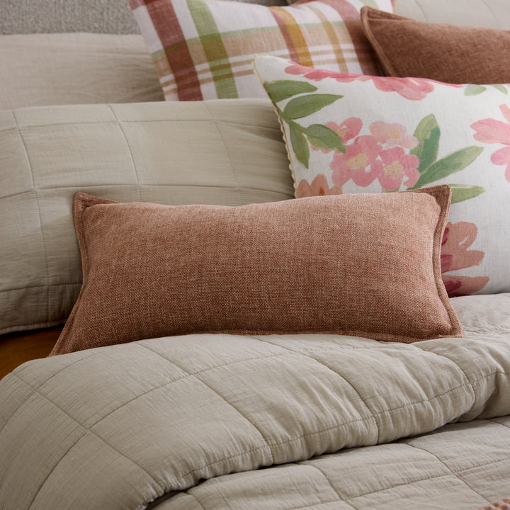 Theo Blush Lumbar Cushion - Madras Link