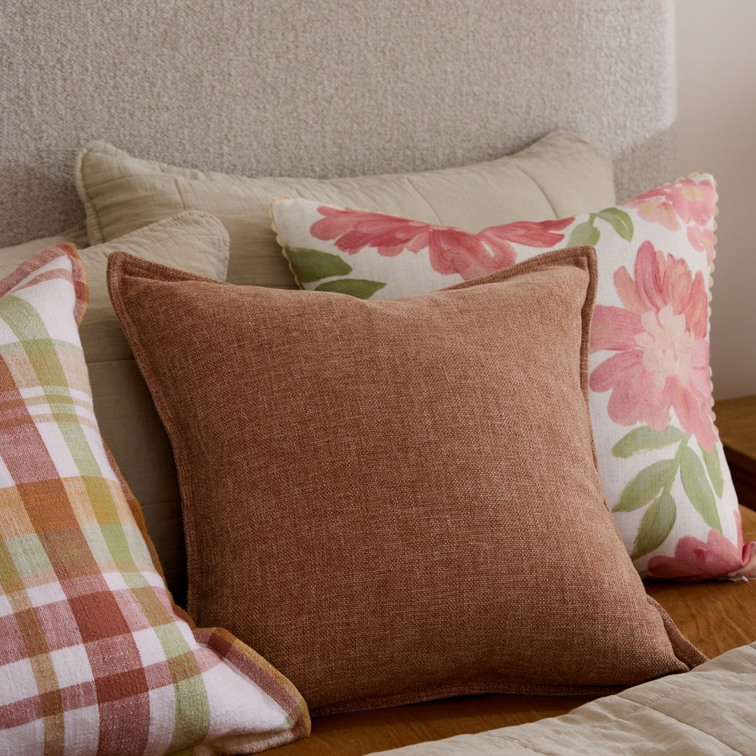 Theo Blush Cushion - Madras Link
