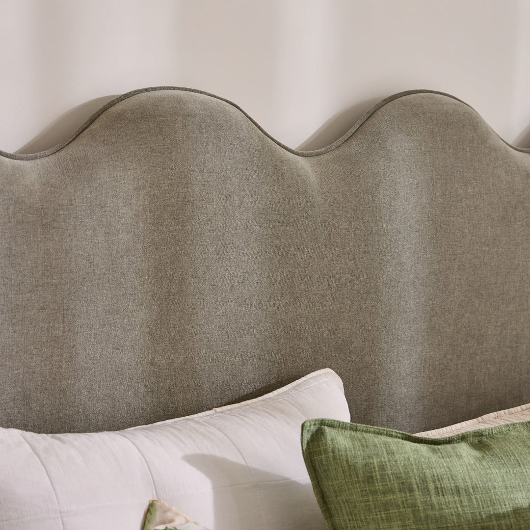 Tide Sage Green Wavy Bedhead Queen - Madras Link