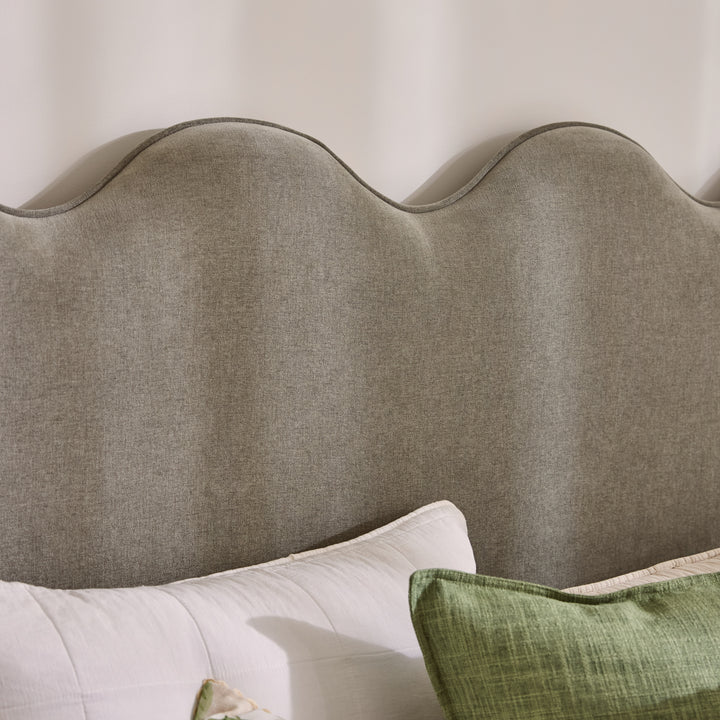 Tide Sage Green Wavy Bedhead Queen - Madras Link