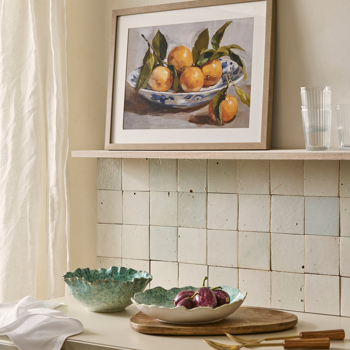 Orange Bowl Still Life Framed Print - Madras Link