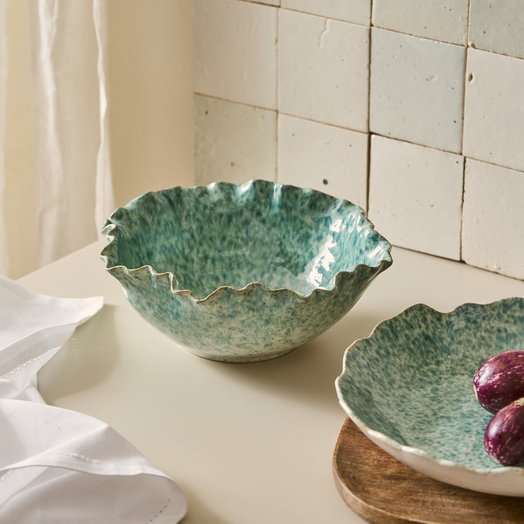 Lagoon Speckle Blue Glazed Bowl - Madras Link