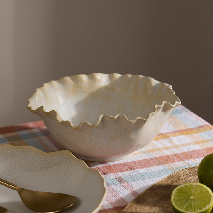 Lagoon Ivory Glazed Bowl - Madras Link