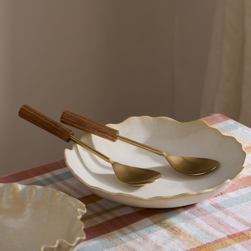 Lagoon Ivory Glazed Dish - Madras Link