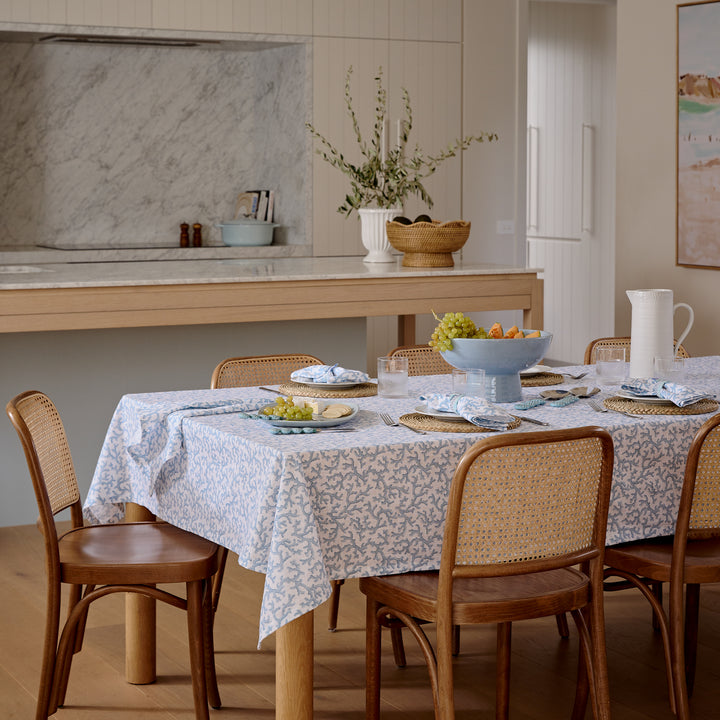 Hayman Coral Blue Tablecloth